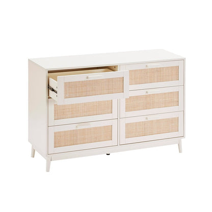 DUS-GOL-07368 Grade-B Dusk Isla 6 Drawer Chest - Cream RRP £202