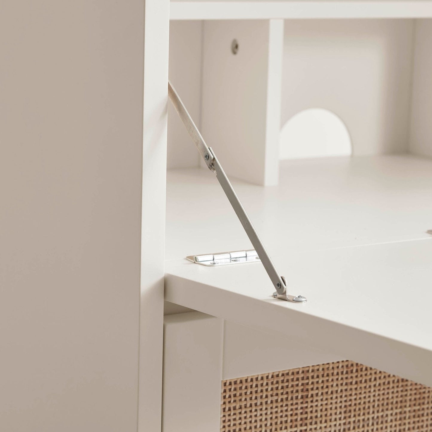 DUS-CC2-03886 Grade-B Dusk Isla Hideaway Desk - Cream RRP £168.00