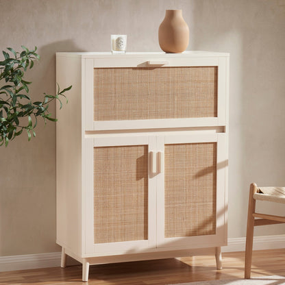 DUS-CC2-03886 Grade-B Dusk Isla Hideaway Desk - Cream RRP £168.00