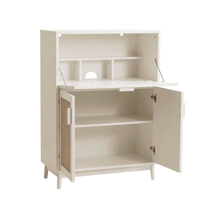 DUS-CC2-03886 Grade-B Dusk Isla Hideaway Desk - Cream RRP £168.00