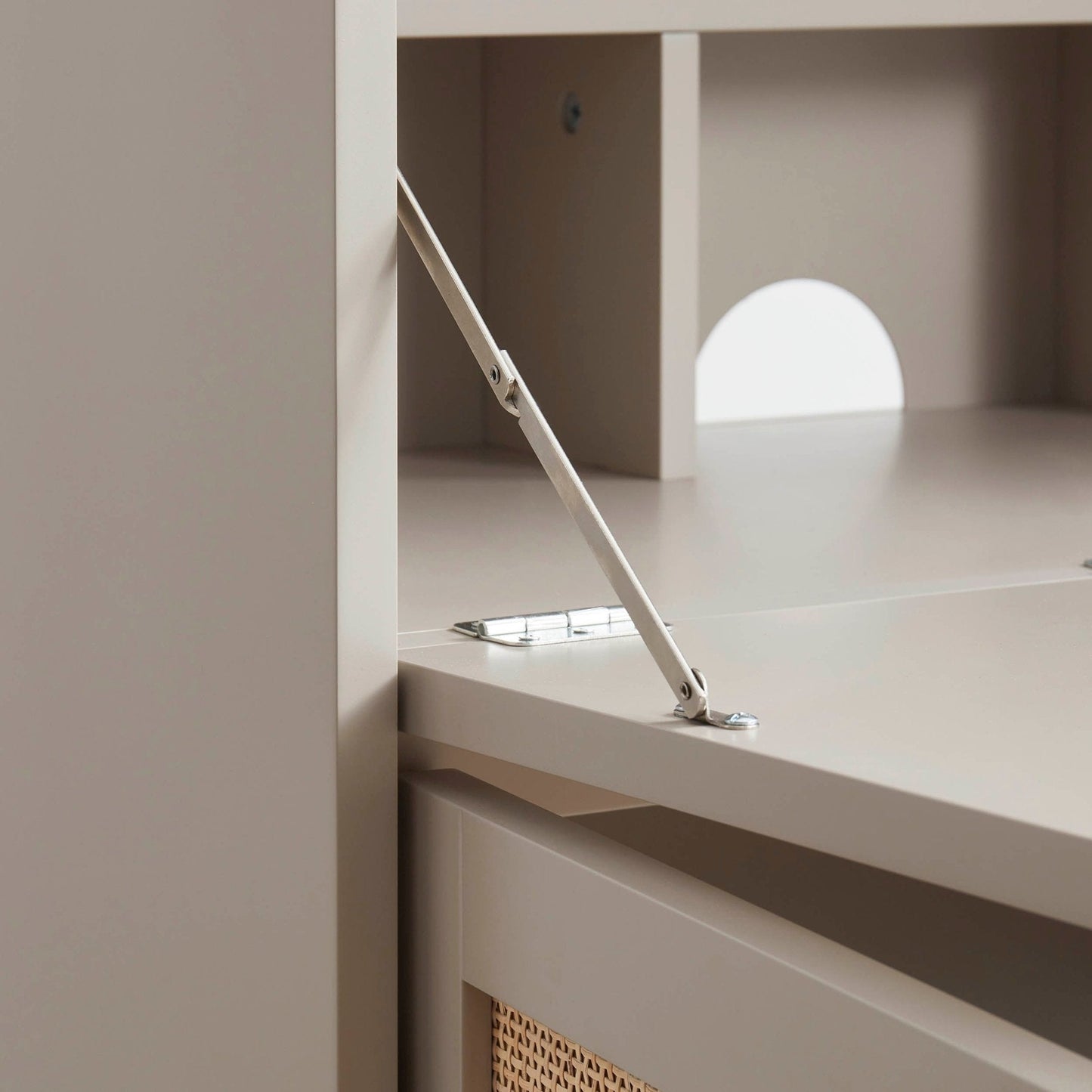 DUS-GOL-06265 Grade-B Dusk Isla Hideaway Desk - Taupe RRP £143