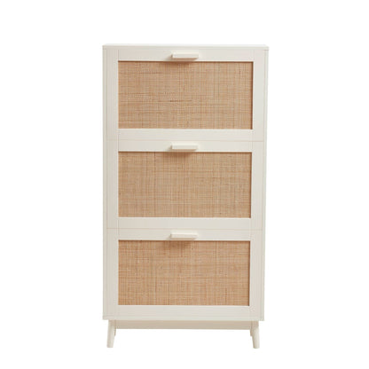 DUS-CC2-03887 Grade-B Dusk Isla Shoe Cabinet - Cream RRP £134.00