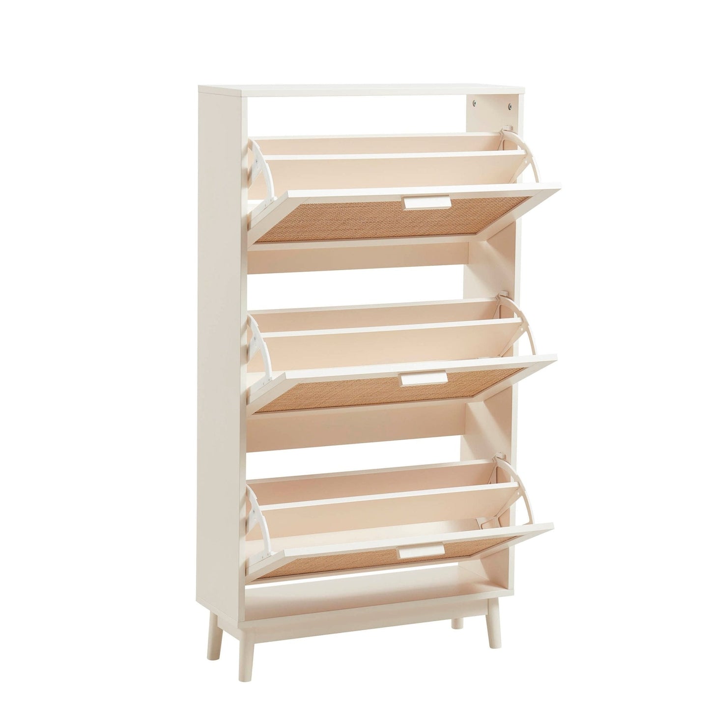 DUS-CC2-03887 Grade-B Dusk Isla Shoe Cabinet - Cream RRP £134.00