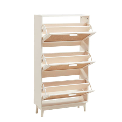 DUS-CC2-03887 Grade-B Dusk Isla Shoe Cabinet - Cream RRP £134.00