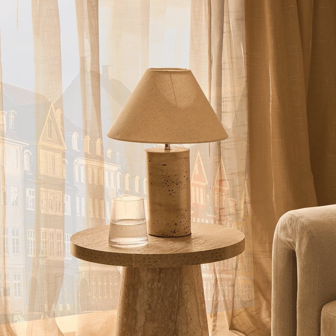 DUS-CC2-04327 Grade-B Dusk Talia Side Table - Stone Marble Effect RRP £75.00