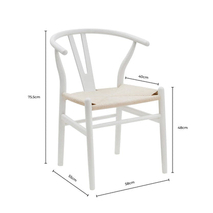 DUS-CC2-02865 Grade-B Dusk Jade Set Of 2 Dining Chairs - Light Beige/Natural RRP £219.00