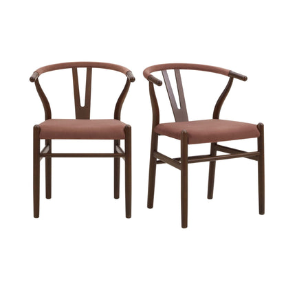 DUS-CC2-00539 Grade-B Dusk Jade Set of 2 Dining Chairs - Mauve RRP £197.00