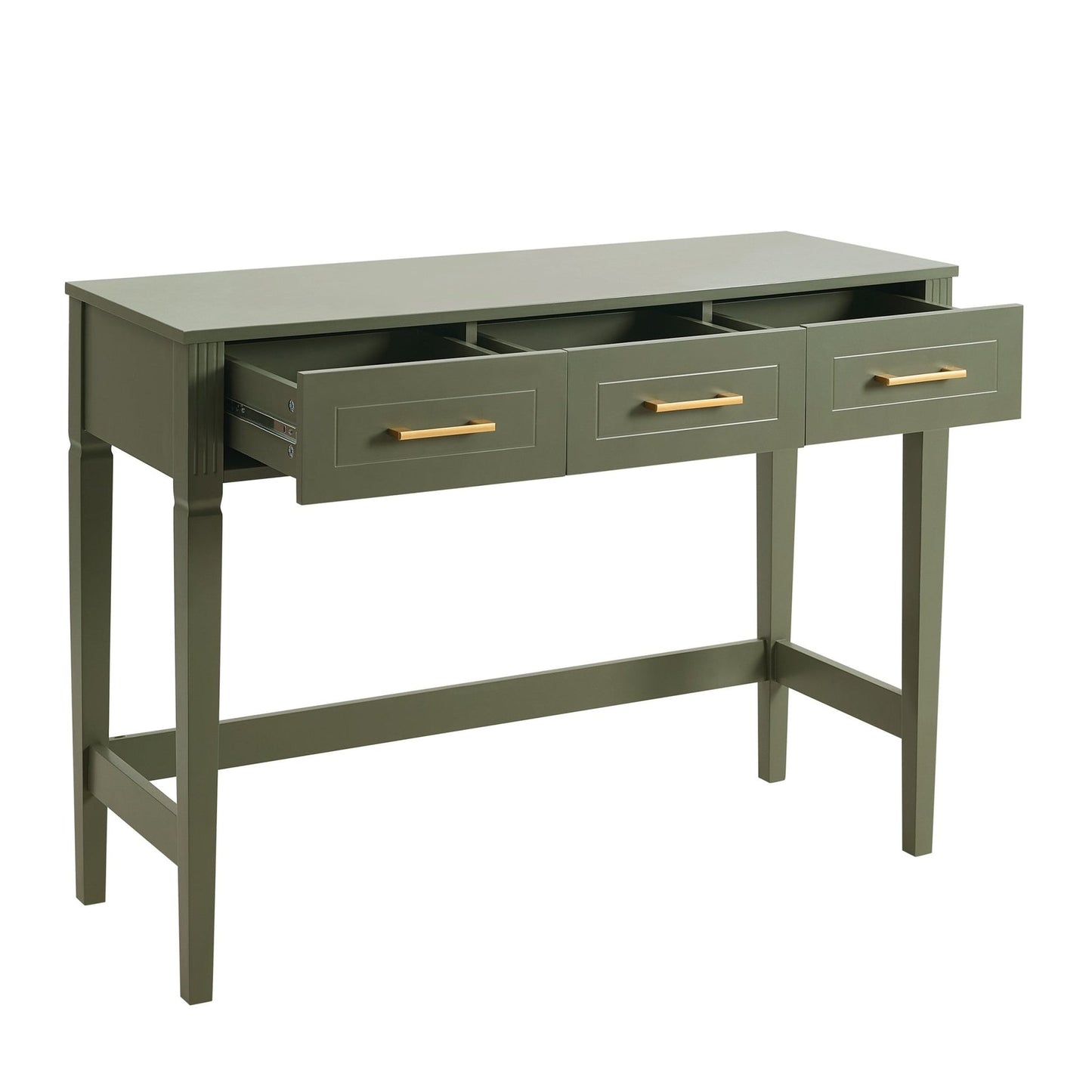 Grade-B Dusk Sienna Vetiver Green & Gold Effect Dressing Table Console RRP £149