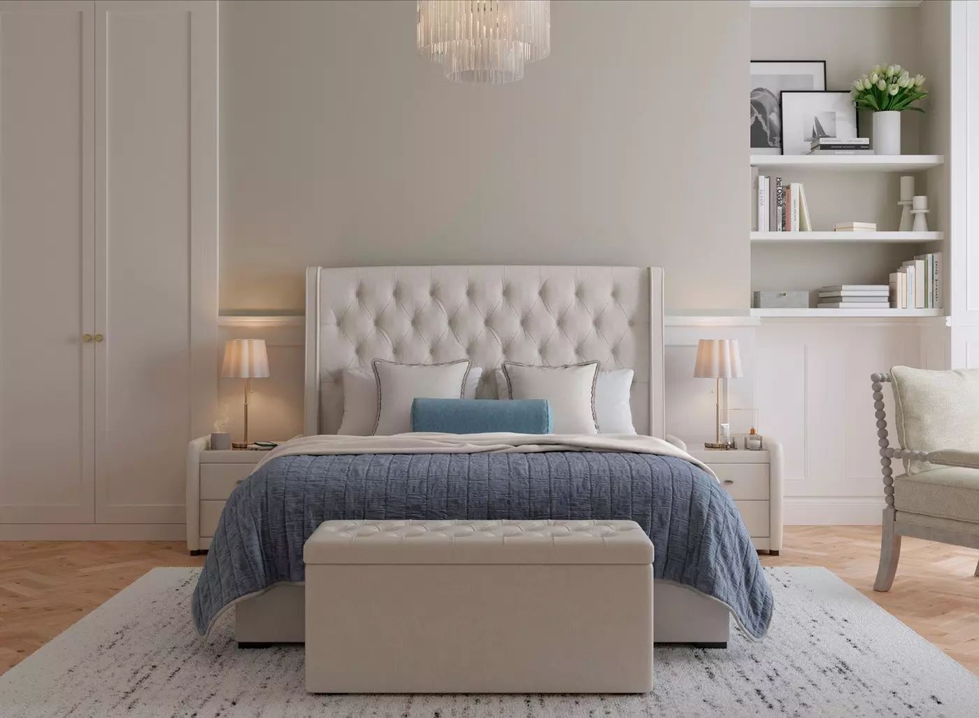 DRE-BED-00141 Grade-C1 Dreams Deacon Super King Ottoman Bed Natural RRP £1099.00