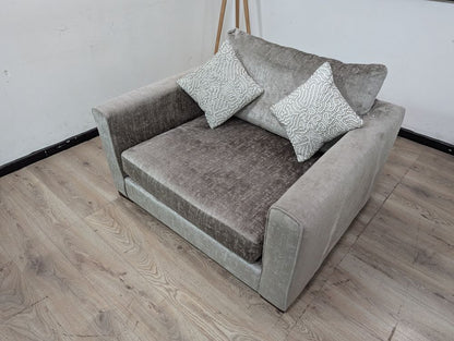 SOF-CHA-00644 Grade-B Sofology Majestica Plain Truffle Mix Armchair Lovest,Ft Walnut Walnut Feet RRP £719