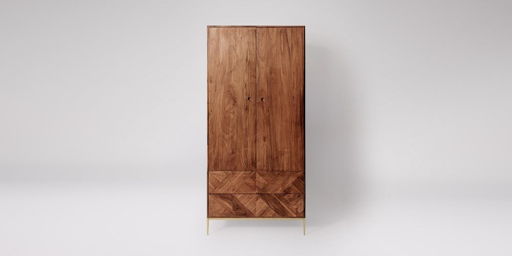 Lot of 2 x Swoon Norrebro Wardrobes for Spares or Repair (ref SWO-AP-A-9305) Total RRP £2198