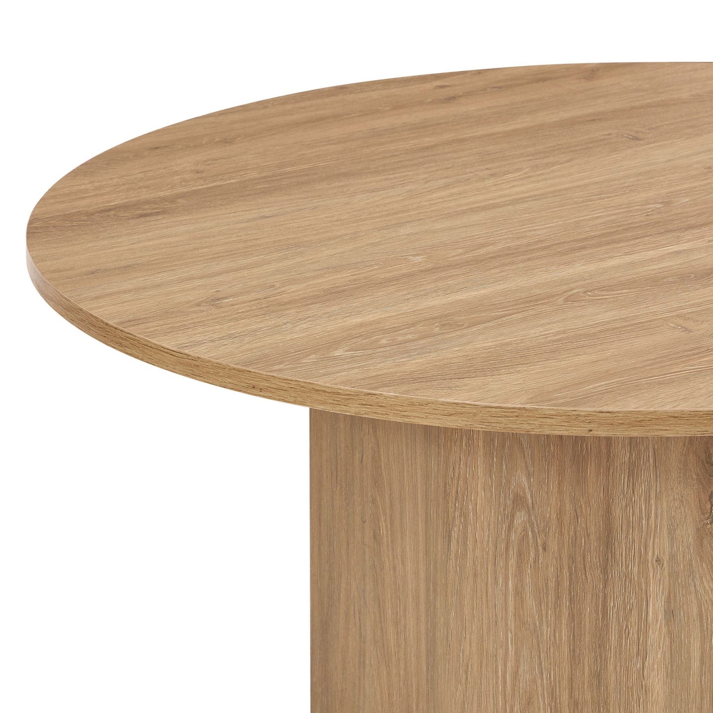 DUS-CC2-04282 Grade-B Dusk Juliet Round 4 Seater Dining Table Natural Wood - Box 1 RRP £259.00