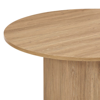 DUS-CC2-04282 Grade-B Dusk Juliet Round 4 Seater Dining Table Natural Wood - Box 1 RRP £259.00