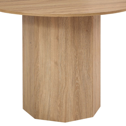DUS-CC2-04282 Grade-B Dusk Juliet Round 4 Seater Dining Table Natural Wood - Box 1 RRP £259.00