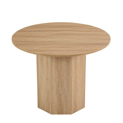 DUS-CC2-04282 Grade-B Dusk Juliet Round 4 Seater Dining Table Natural Wood - Box 1 RRP £259.00
