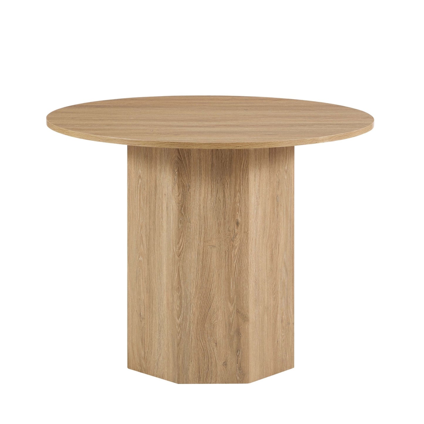 DUS-CC2-04282 Grade-B Dusk Juliet Round 4 Seater Dining Table Natural Wood - Box 1 RRP £259.00