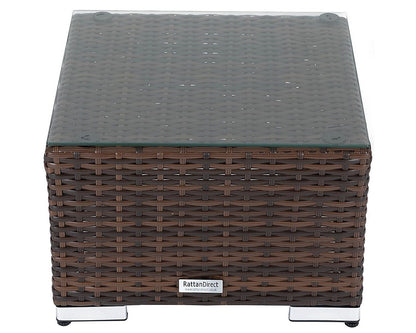 Grade-A Rattan Direct Florida Chocolate & Cream 3 Piece Garden Bistro Set RRP £399
