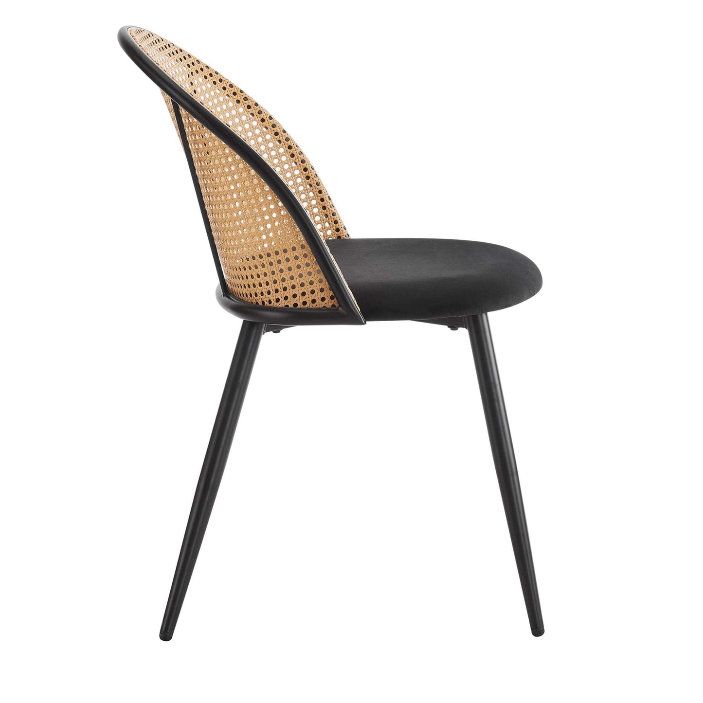 DUS-GOL-00762 Grade-B Dusk Phoebe Set Of 2 Dining Chairs - Charcoal/Black RRP £199