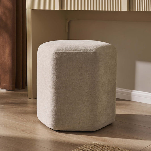 DUS-CC2-02767 Grade-B Dusk Kirsten Stool - Chenille Oatmeal RRP £62.00
