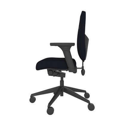 POS-CC2-00035 Grade-B Posturite Positiv Plus Medium Back Ergonomic Desk Chair with Arms and without Neckrest - Black RRP £1285.20