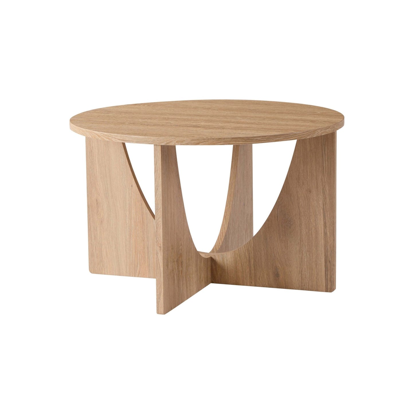 DUS-CC2-04786 Grade-B Dusk Lana Round Coffee Table - Light Wood RRP £76.00