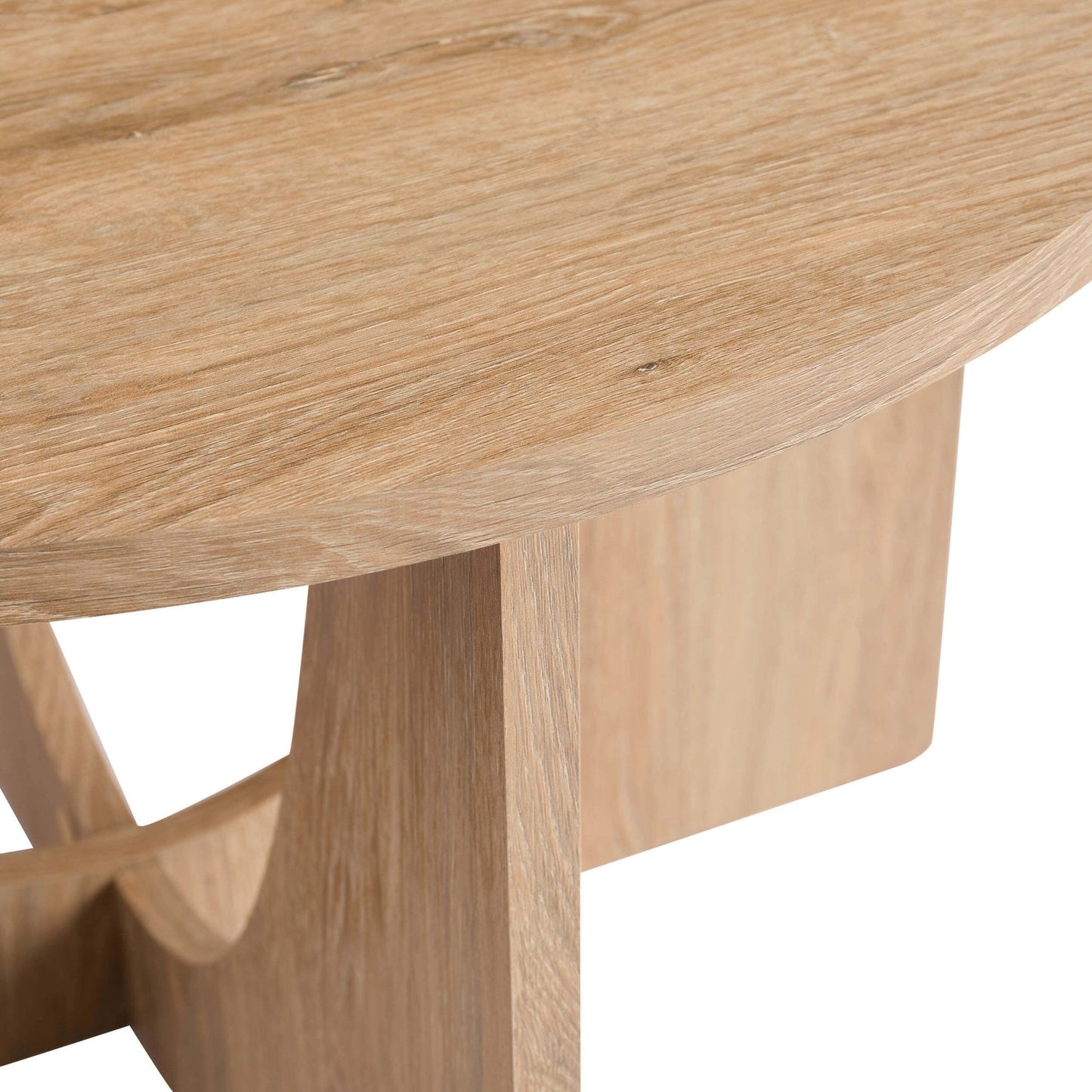 DUS-CC2-04786 Grade-B Dusk Lana Round Coffee Table - Light Wood RRP £76.00