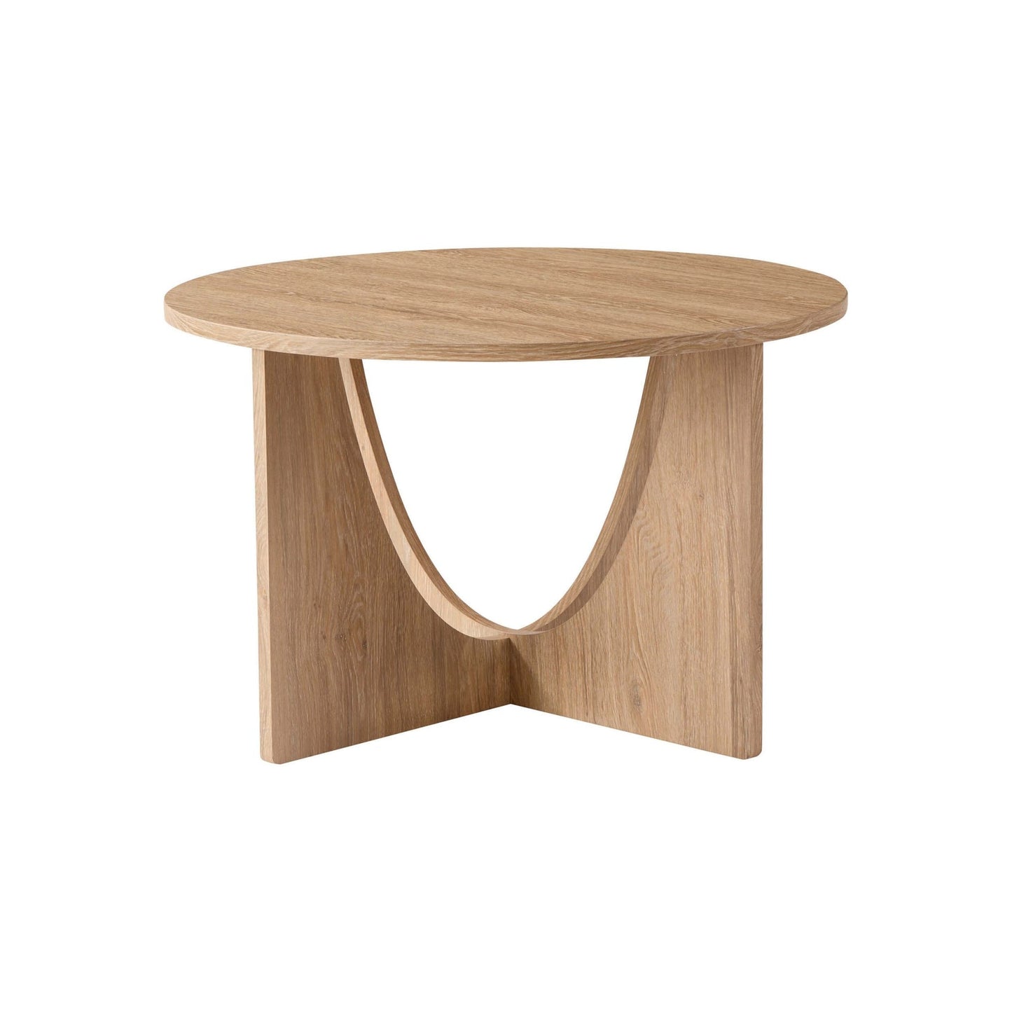 DUS-CC2-04786 Grade-B Dusk Lana Round Coffee Table - Light Wood RRP £76.00