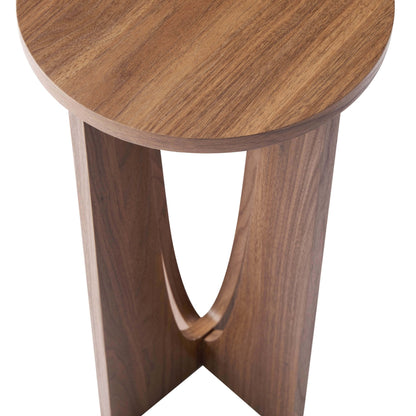 DUS-CC2-04080 Grade-B Dusk Lana Round Side Table - Medium Wood RRP £49.00