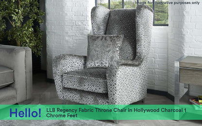 CCY-STO-00419 Grade-C0 Regency Fsc Throne Chair Pluto Pebble 3 Chrome Feet RRP £1599