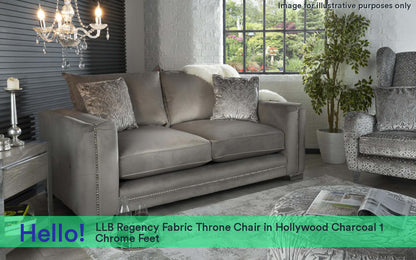 CCY-STO-00419 Grade-C0 Regency Fsc Throne Chair Pluto Pebble 3 Chrome Feet RRP £1599