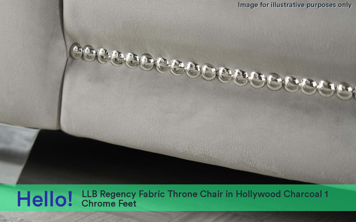 CCY-STO-00419 Grade-C0 Regency Fsc Throne Chair Pluto Pebble 3 Chrome Feet RRP £1599
