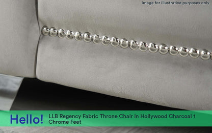 CCY-STO-00419 Grade-C0 Regency Fsc Throne Chair Pluto Pebble 3 Chrome Feet RRP £1599