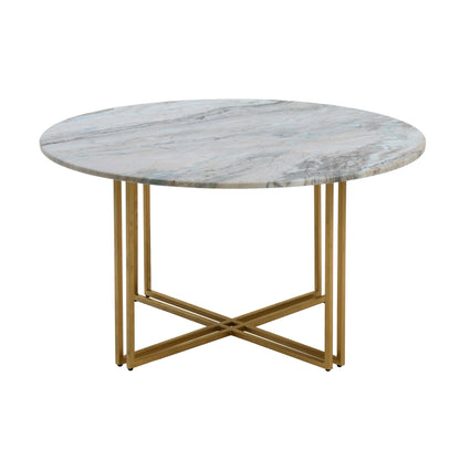 DUS-CC2-05226 Grade-BER Dusk Leana Marble & Brass Round Coffee Table RRP £259.00