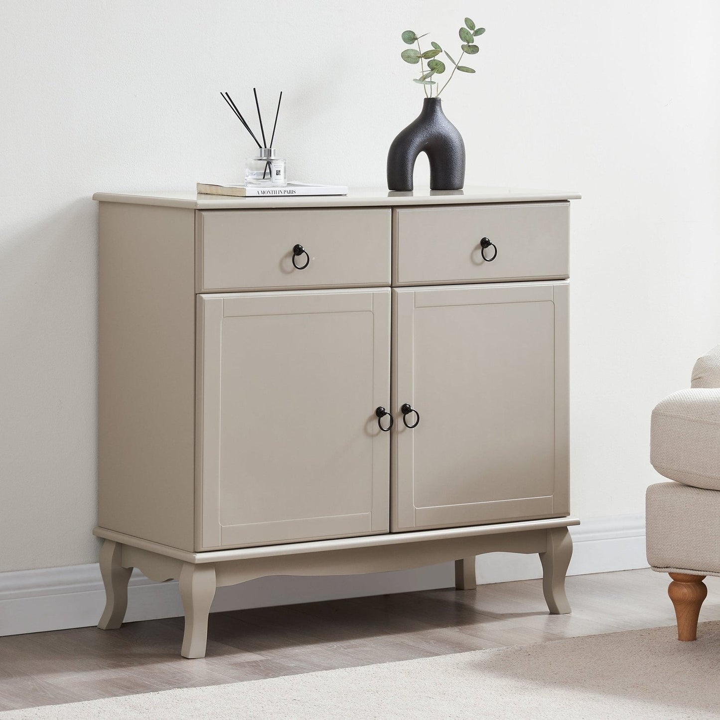 DUS-GOL-03589 Grade-B Dusk Amelie Small Sideboard - Taupe RRP £239