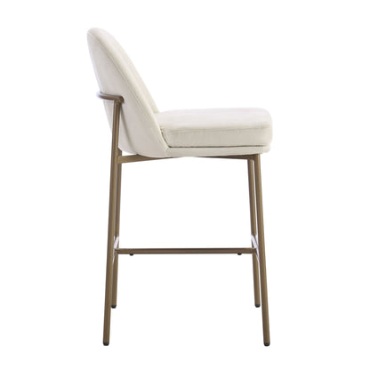 DUS-GOL-06076 Grade-B Dusk Lily Set of 2 Barstools - Ecru RRP £169