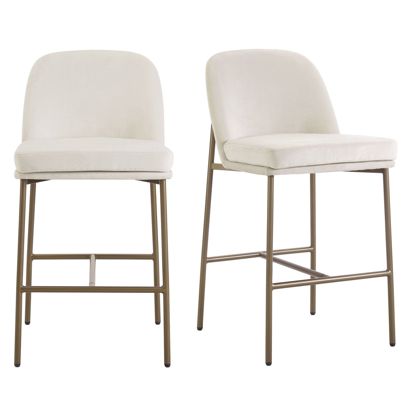 DUS-GOL-06076 Grade-B Dusk Lily Set of 2 Barstools - Ecru RRP £169