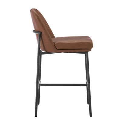 DUS-GOL-05700 Grade-B Dusk Lily Set of 2 Barstools - Faux Leather Tan RRP £169