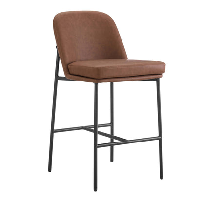 DUS-GOL-05700 Grade-B Dusk Lily Set of 2 Barstools - Faux Leather Tan RRP £169