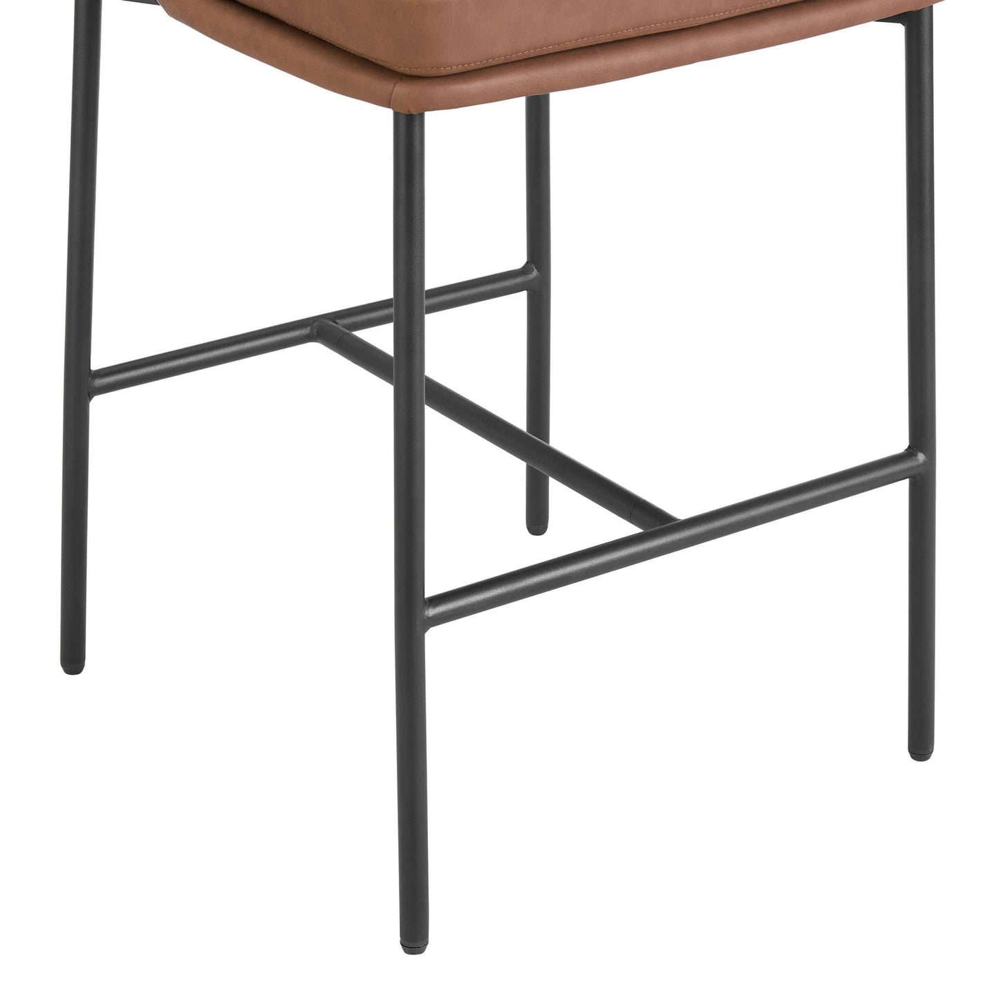 DUS-GOL-05701 Grade-B Dusk Lily Set of 2 Barstools - Faux Leather Tan RRP £169