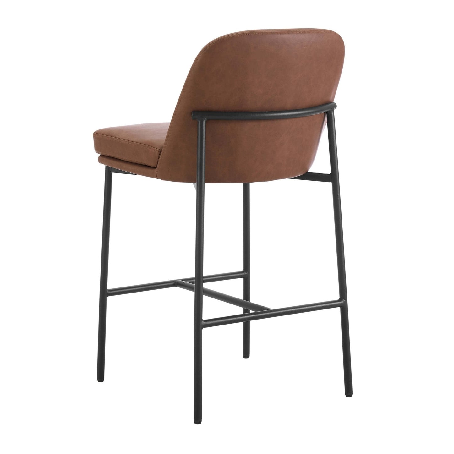 DUS-GOL-05701 Grade-B Dusk Lily Set of 2 Barstools - Faux Leather Tan RRP £169