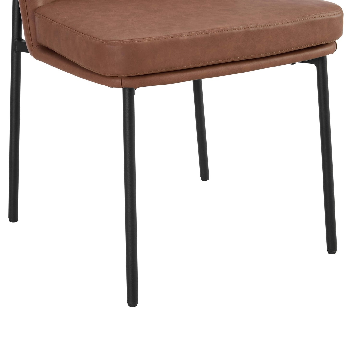 DUS-GOL-02023 Grade-B Dusk Lily Set of 2 Dining Chairs - Faux Leather Tan RRP £149