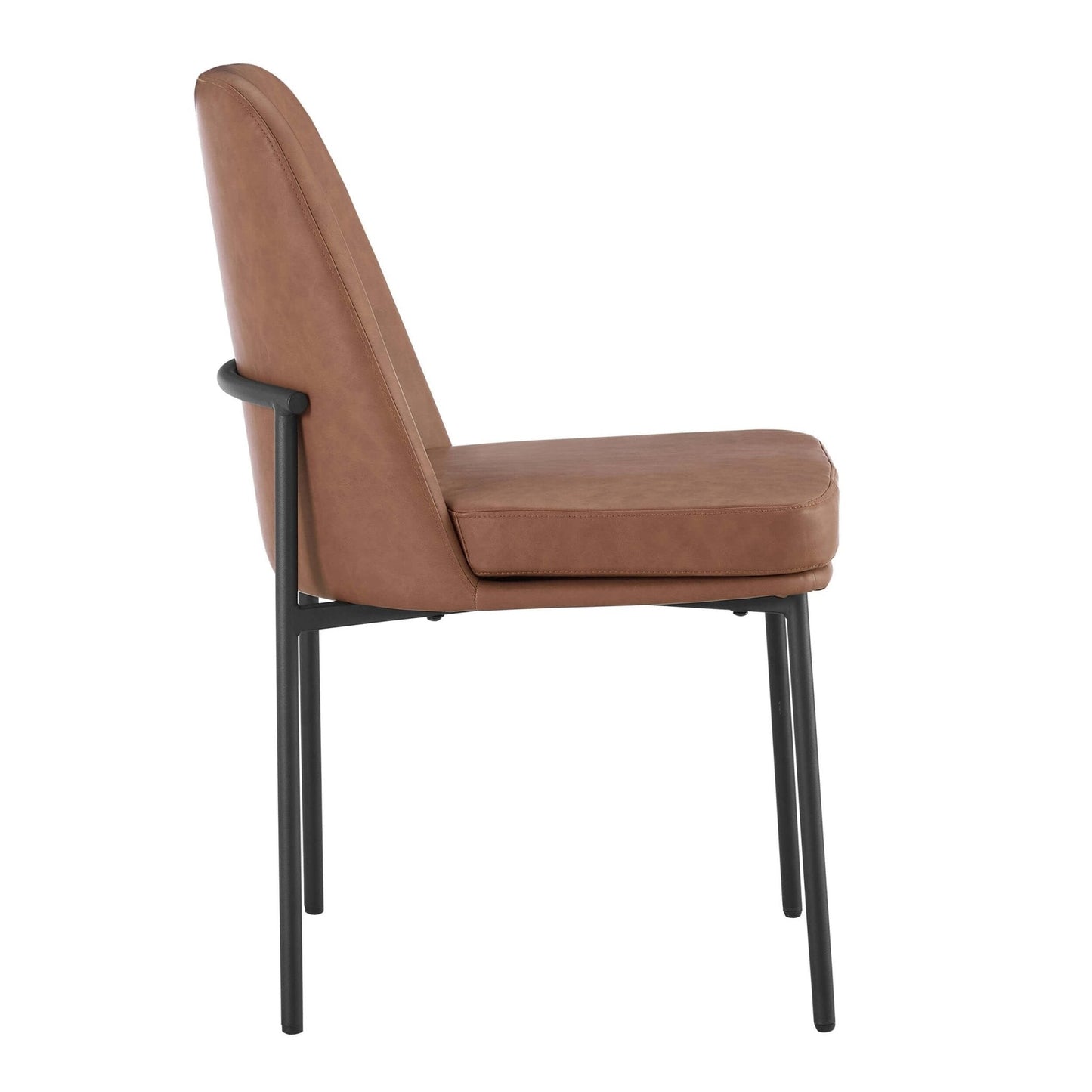 DUS-GOL-02023 Grade-B Dusk Lily Set of 2 Dining Chairs - Faux Leather Tan RRP £149