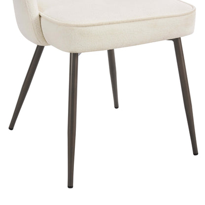 DUS-CC2-04413 Grade-B Dusk Lola Set of 2 Dining Chairs - Teddy Cream RRP £149.00