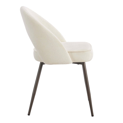 DUS-CC2-04413 Grade-B Dusk Lola Set of 2 Dining Chairs - Teddy Cream RRP £149.00