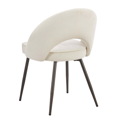 DUS-CC2-04413 Grade-B Dusk Lola Set of 2 Dining Chairs - Teddy Cream RRP £149.00