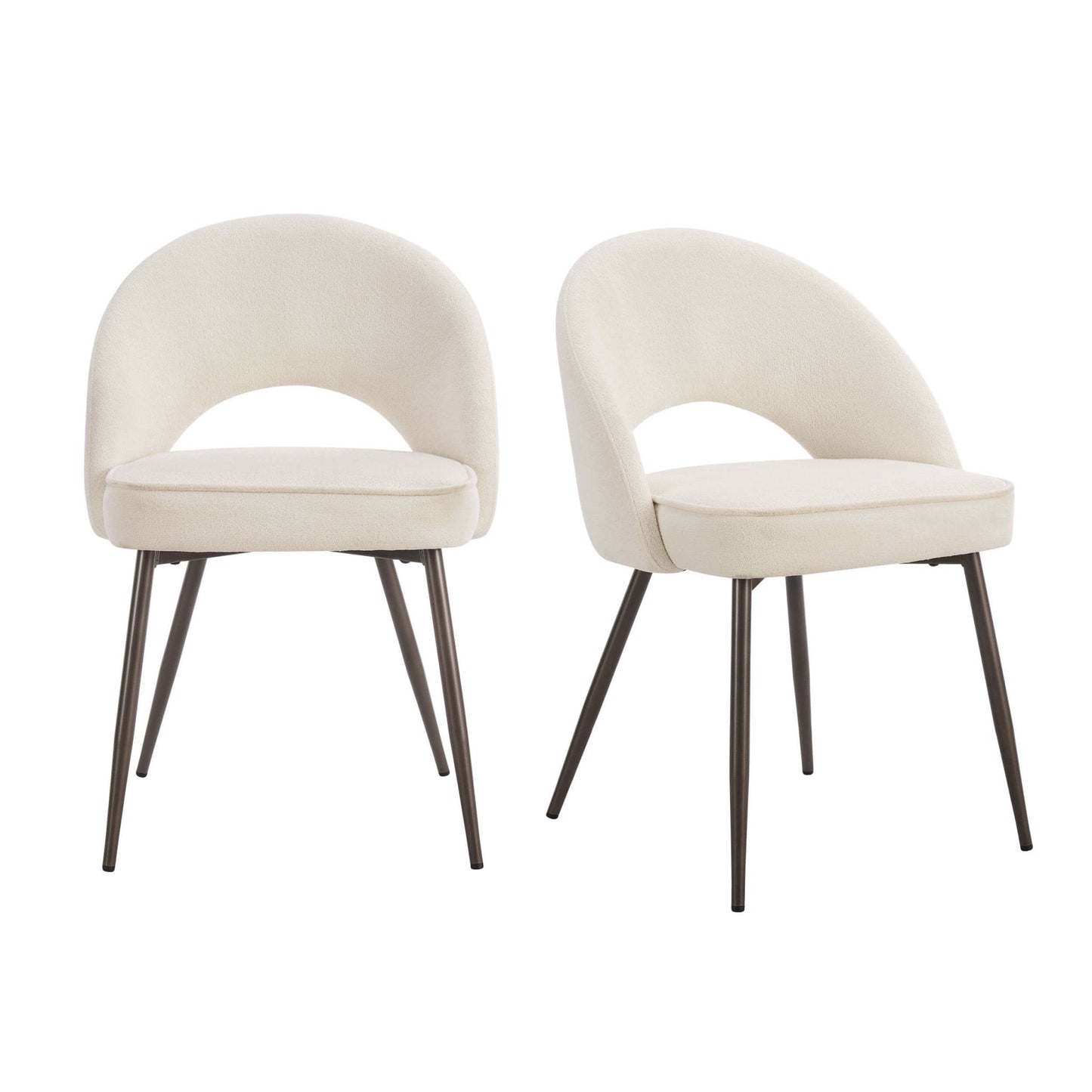 DUS-CC2-04413 Grade-B Dusk Lola Set of 2 Dining Chairs - Teddy Cream RRP £149.00