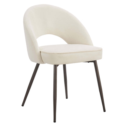 DUS-CC2-04413 Grade-B Dusk Lola Set of 2 Dining Chairs - Teddy Cream RRP £149.00