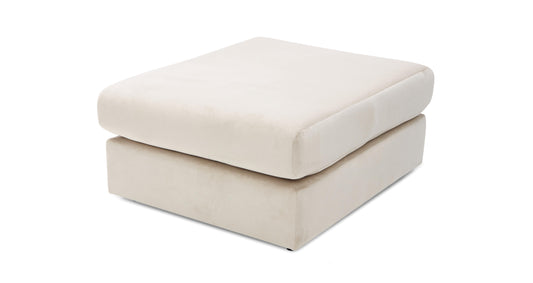 DFS-UPH-04402 DFS Lovise Push Up Footstool in Cream Velvet Grade-C0 Good Condition RRP £329