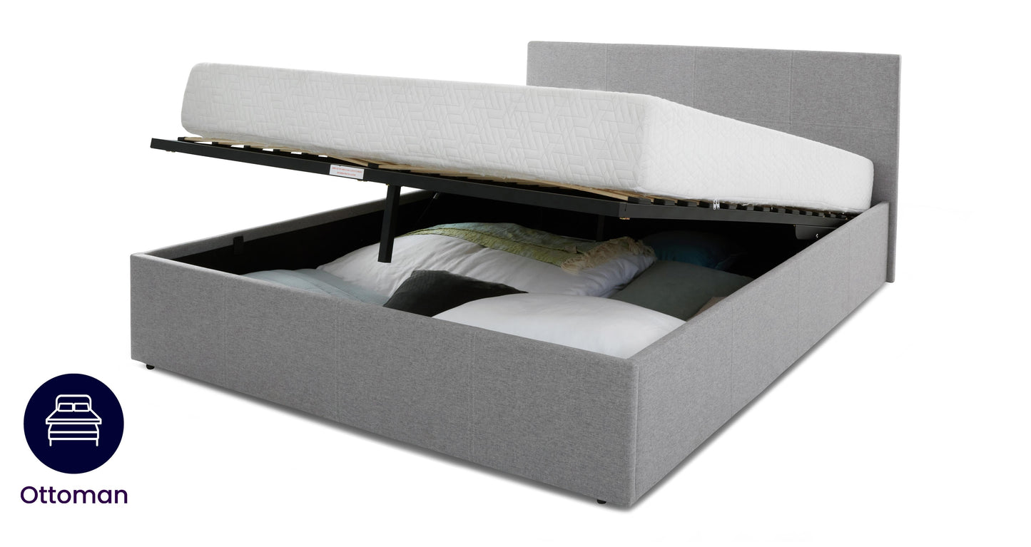 DFS-HO2-03373 Grade-C1 DFS Lox King Size Ottoman Bedframe Grey RRP £399