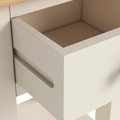 ROS-OUT-00496 Grade-C1 Roseland Furniture Duchy Cream & Oak 1 Drawer Bedside Table RRP £95.95